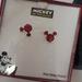 Disney Jewelry | New Mickey Mouse Earrings Sparkly Red | Color: Red/Silver | Size: Os