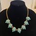 J. Crew Jewelry | Jcrew Turquoise Statement Necklace | Color: Blue/Gold | Size: Os