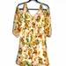 Disney Dresses | Disney Floral Dress Woman's. | Color: Cream/Yellow | Size: Mj