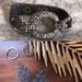 Anthropologie Jewelry | 3 Jewelry Bundle Leather & Rhinestones | Color: Brown/Silver | Size: Os