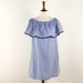 J. Crew Dresses | J. Crew Blue Chambray Off The Shoulder Dress Xs | Color: Blue | Size: Xs