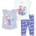 Disney Matching Sets | Disney Frozen Elsa Anna Cute Leggings Outfit | Color: Silver | Size: Various