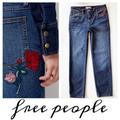 Free People Jeans | Free People Embroidered Ankle Jeans | Color: Blue/Red | Size: 24