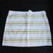 J. Crew Skirts | J Crew ~ Metallic Gold Striped Skirt~ 8 ~ Pockets | Color: Gold/White | Size: 8