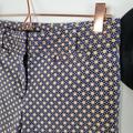 J. Crew Pants & Jumpsuits | J Crew City Fit Crop Retro Print Pants Euc 0 | Color: Blue/Gold/White/Yellow | Size: 0