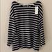 Levi's Tops | Levi’s Women’s Black & White Striped Long Sleeve Top Plus Size 3xl Nwt | Color: Black/White | Size: Xxxl