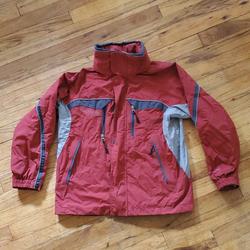 Columbia Jackets & Coats | Columbia Boys Size 10/12 Hooded Rain Jacket | Color: Gray/Red | Size: 12b