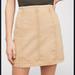 Free People Skirts | Free People Modern Femme Denim Mini Skirt | Color: Cream/Tan | Size: 10