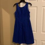 J. Crew Dresses | Fun High Neck Royal Blue Jcrew Dress Size 8 | Color: Blue | Size: 8