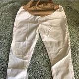 Jessica Simpson Jeans | Jessica Simpson White Cropped Maternity Denim | Color: White | Size: 4m