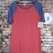 Lularoe Dresses | Brand New Lularoe Julia Dress | Color: Blue/Red | Size: M