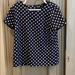 J. Crew Tops | Jcrew Navy Polka Dot Shirt | Color: Blue | Size: S