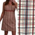 Lilly Pulitzer Dresses | Lilly Pulitzer Plaid Strapless Mini Sheath Dress | Color: Cream/Red | Size: 6