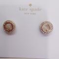 Kate Spade Jewelry | Kate Spade New Rhinestone Circle Of Spade Er | Color: Gold/Silver | Size: 1/2"