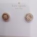 Kate Spade Jewelry | Kate Spade New Rhinestone Circle Of Spade Er | Color: Gold/Silver | Size: 1/2"