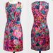 J. Crew Dresses | J. Crew Floral Midi Shift Dress W/Pockets Like New | Color: Blue/Pink | Size: 10