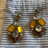 J. Crew Jewelry | J Crew Amber Crystal Earrings Beautiful Statement | Color: Gold | Size: Os