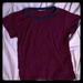 Brandy Melville Tops | Brandy Maroon Striped Top | Color: Black/Red | Size: Os