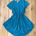 Lularoe Dresses | Lularoe Carly Solid Blue | Color: Blue | Size: M