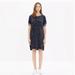 Madewell Dresses | Madewell Knit Textured Sweater Dress W/ Pockets | Color: Blue/White | Size: S