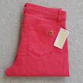 Michael Kors Jeans | Mwt Michael Kors Sea Coral 28" Izzy Skinny Jeans | Color: Pink/Red | Size: Various