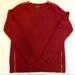 J. Crew Sweaters | J Crew Maroon Crew Neck Sweater W Gold Zip Size Xs | Color: Purple/Red | Size: Xs