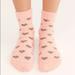 Free People Accessories | Free People Queen Of Hearts Crew Socks | Color: Gray/Pink | Size: Os