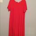 Lularoe Dresses | Lularoe Carly Xl High Low Dress | Color: Red | Size: Xl