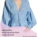 Free People Tops | Free People True Button Down Blouse Size Small | Color: Blue | Size: S