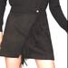Zara Skirts | Euc Zara Fringe Black Suede Skirt | Color: Black | Size: L