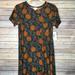 Lularoe Dresses | Lularoe (1.0) Xs Carly Floral Print - Bnwt | Color: Green/Red | Size: Xs