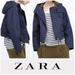 Zara Jackets & Coats | Cropped Utility Technical Rain Zara Jacket | Color: Blue | Size: L