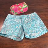 Lilly Pulitzer Shorts | Lilly Pulitzer Bundle Short/Cosmetic Bag | Color: Blue/White | Size: 2