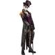 Deluxe Voodoo Witch Doctor Costume, Black & Purple, Jacket, Mock Top, Trousers, Hat & Necklace, (M)