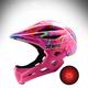 Kids' Helmets, Detachable Full Face Chin Protection Balance Bicycle Safety Helmet with Warning Rear Light, Skateboard Rollerblading Sports Head Guard (Pink)