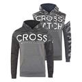 Crosshatch Mens Casual Hoodie (2 Pack) Classic Graphic Hooded Long Sleeve Sweatshirt(S,Black-Black)