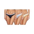 Tommy Hilfiger | Pack of 3 | Women's Stretch Cotton Thong | Blue | | Manufacturer Size XS