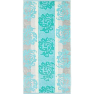 Cawö Handtücher Noblesse Cashmere Jacquard 1057 mint - 14 Handtuch 50x100 cm Weiss Image