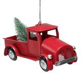 Northlight Seasonal 5" Vintage Truck w/ Frosted Tree Christmas Ornament Metal in Red | 2 H x 2.25 W x 5.25 D in | Wayfair NORTHLIGHT TR26304