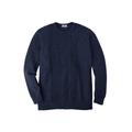 Men's Big & Tall Liberty Blues™ Crewneck Cable Knit Sweater by Liberty Blues in Heather Navy (Size 3XL)