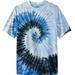 Men's Big & Tall Lightweight Tie-Dye Crewneck Tee by KingSize in Cool Blue Tie Dye (Size 4XL)