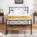 Trent Austin Design® Kempst 35" Steel Bed Frame Metal in Black | 35 H x 40 W x 78 D in | Wayfair 41CDCC75AA8E40ADB406E75996050EE5