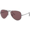 Ray-Ban RB3689 Aviator Sunglasses - Men's Gunmetal 58mm Purple Lens RB3689-004-AF-58