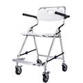 Commode Chair Bath Shower Chair with Armrests and Wheels - Portable Folding Bathroom Wheelchairs Stool - for Handicap, Elderly, Injured Disabled