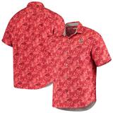 Men's Tommy Bahama Cardinal Stanford Sport Jungle Shade Camp Button-Up Shirt