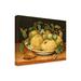 Charlton Home® 'Still Life w/ Bowl of Citrons' by Garzoni - Wrapped Canvas Print Metal in Green/Yellow | 24 H x 32 W x 2 D in | Wayfair