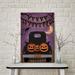 The Holiday Aisle® Happy Halloween Blacktruck - Wrapped Canvas Painting Print Canvas in Black/Green/Indigo | 18 H x 12 W x 1.5 D in | Wayfair