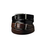 Men's Big & Tall Reversible Leather Dress Belt by KingSize in Black Brown (Size 64/66)