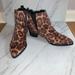 Nine West Shoes | Brand New Nine West Puss Print Boots Size 6 | Color: Black/Brown | Size: 6