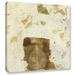 Winston Porter Wabi-Sabi Bodhi Leaf Collage 1 by Elena Ray - Painting Print on Canvas in White | 36 H x 36 W x 2 D in | Wayfair